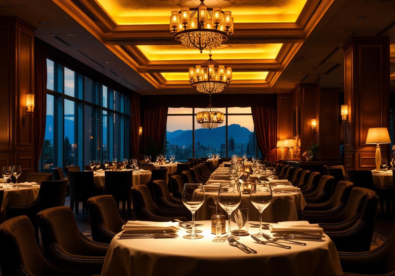 Elegant hospitality dining room